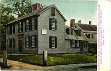 Lexington MA Historic John Hancock & Samuel Adams House Postcard 1775 picture