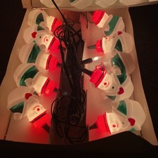 Vintage Kurt.S.Adler Blow Mold Snowman 10ct Christmas Tree String Lights New picture