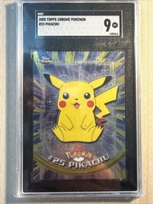 Pikachu Pokemon TV 2000 Toops SCG 9 (Not PSA) Chrome Series 1 Near Mint picture