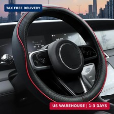 Ouzorp Car Steering Wheel Cover, Microfiber Leather Steering Wheel Covers with A picture