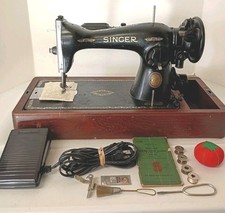 SINGER 15-91 Sewing Machine Direct Drive Potted Motor Dome Top Just SERVICED picture