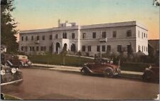 Sansum Cottage Hospital Santa Barbara Old Cars Albertype Hand Colored Postcard picture