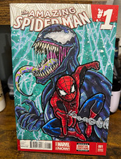 The Amazing Spider-Man & Venom Original Sketch Cover Artwork By Wes Losner picture