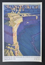 Vintage Standard Oil Co Bulletin Maynard Dixon Grand Canyon March 1933 picture