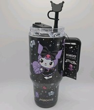 KUROMI Hello Kitty 32oz Tumbler Igloo Stainless Steel 3D Graphics Black NWT picture