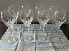 Set Of 8 VintageGorham EILISH Crystal Water Wine Glass Goblet Discontinued 8.25” picture