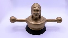 Antique 1920s Indian Head Radiator Cap Dog Bone Hood Ornament Auto Mascot picture