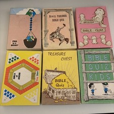 Christian Publications Vintage Board Games And Bible Quiz Lot of 6 picture