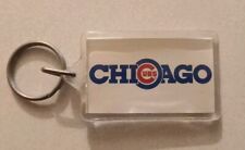 Vtg AAA Chicago Motor Club Chicago Cubs Theme Acrylic Keychain, 2.25