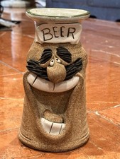 MARK HINES MH UGLY FACE BEER ART POTTERY STONEWARE 7.25