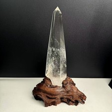 2.42lb Rare TOP Natural Clear Quartz Crystal Mineral specimens Reiki Decor+stand picture