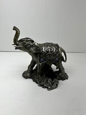 Beautiful Elephant Candle Holder, metal with stones picture