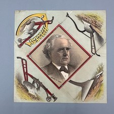 1888 OLIVER PLOW Trade Card PROHIBITION SUFFRAGE As Is Antique Farm Advertising picture