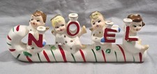 Vintage 1950s RELCO Japan Candy Kids/Angels Christmas NOEL Candle Holder picture