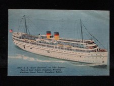 Steamer SS SOUTH AMERICAN Great MESSAGE Re TRIP Vintage 1950 Ship Postcard picture