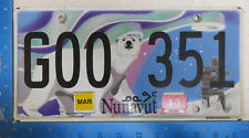 Nunavut License Plate 2014 Governmnet G Gov Graphic Bear Tag 14 G00351 351 picture