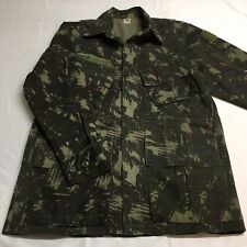 Brazilian Army Military Issued Tiger Stripe Camo Jungle Field Jacket Mens Small picture