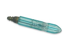 Vintage Czech Art Deco Vanity Lay Down Scent Perfume Blue Glass Bottle picture