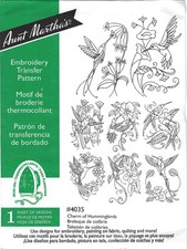 Aunt Martha's Hummingbirds Iron On Transfer Designs for Crafts and Embroidery picture