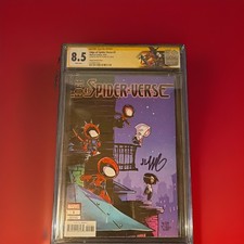 Marvel Edge of Spider-Verse #1 CGC 8.5 Skottie Young Variant Signed w/ custom picture