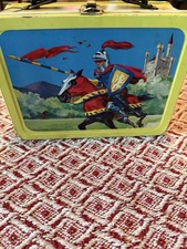 VERY RARE 1959 Knights In Armor Lunchbox - No Thermos - Very Nice Condition picture