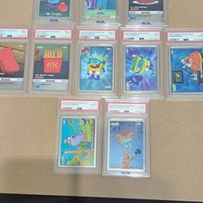 Topps 2025 Chrome SpongeBob PSA Graded Trading Card Lot (10) picture