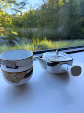 Noritake Porcelain bone china Tea Set White Gold Pattern Lid & Infuser picture