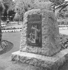 Memorial to Thomas Newcomen Dartmouth Devon circa 1960 Historic 1960s Old Photo picture