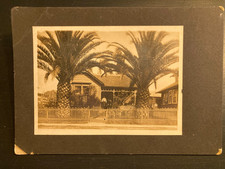 Antique Los Angeles CA House Photo Palm Trees Western Foto Co 7x10 Vintage picture