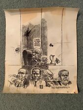Ron Cobb Satirical Artwork ~ 1970 Chicago 7 Conspiracy Trial ~ 17
