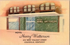 Hotel Henry Watterson Louisville Kentucky c1951 Linen Postcard picture