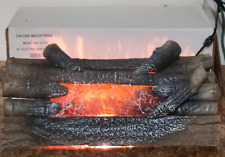 Vintage GHP Group Electric Fireplace Wood Logs Crackling Sound Light Works NIB picture
