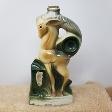 VTG 1958 Jim Beam Ram Shaped Decanter Bottle NO Stickers Empty Look picture