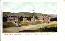 1906 UC Berkeley Earthquake Damage Charles Weidner Germany Postcard picture