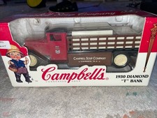 ERTL Campbell's Soup Die Cast Truck 1930 Diamond T Bank #1386 Mint in Box 1996 picture