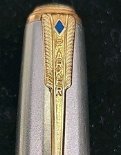 Rare Fountain Pen Parker 51 Vacumatic Blue Diamond in brown Resin & Gold Pl. picture