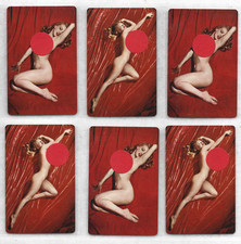 Swap 6 Marilyn Monroe Mint Vintage Pin-Up Playing Cards 1953 Photos Tom Kelly picture