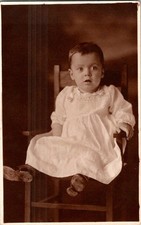 1907-10's RPPC RUTH BERNARD AGE 1 BAILEY STUDIOS NY & PHILA REAL PHOTO POSTCARD picture