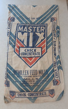 Vintage McMillen Feed Mill Master Mix Chick Concentrate Farm Linen Bag 38x21 picture