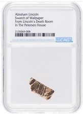 Abraham Lincoln Swatch Of Wallpaper From Lincoln’s Death Room (CAG Certified) picture
