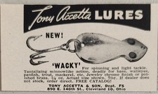 1954 Print Ad Tony Accetta Wacky Fishing Lures Made in Cleveland,Ohio picture