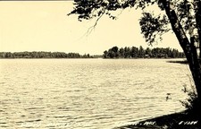 RPPC Grand Portage Lake Mercer Wisconsin WI Vintage Real Photo Postcard E-1284 picture
