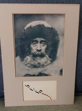 North Pole Explorer Admiral Robert E. Peary Framed Signed Autographed W/Photo picture