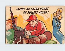 Postcard Taking an Extra Quart of Bullets Along? Art Print picture