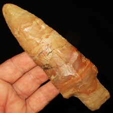 Large Beautiful Colored Adena Robbins Spear Arrowhead-Authentic Indian Artifact picture