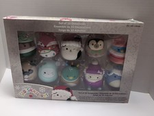 Set Of 10 Original Squishmallows Christmas Ornaments by Kurt Adler ~Plastic, NEW picture