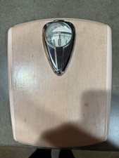 Vintage Borg BATHROOM SCALE Bubble Glass Mid Century Modern Art Deco Pink picture
