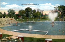 Centralia IL Illinois Swimming Pool c1930-50s Vintage Postcard picture