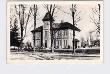 RPPC Real Photo Postcard Canada Ontario Walkerton Public School Children Outside picture