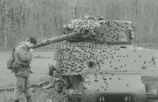 WW2 Picture Photo multiple hits in the tank M4 6122 picture